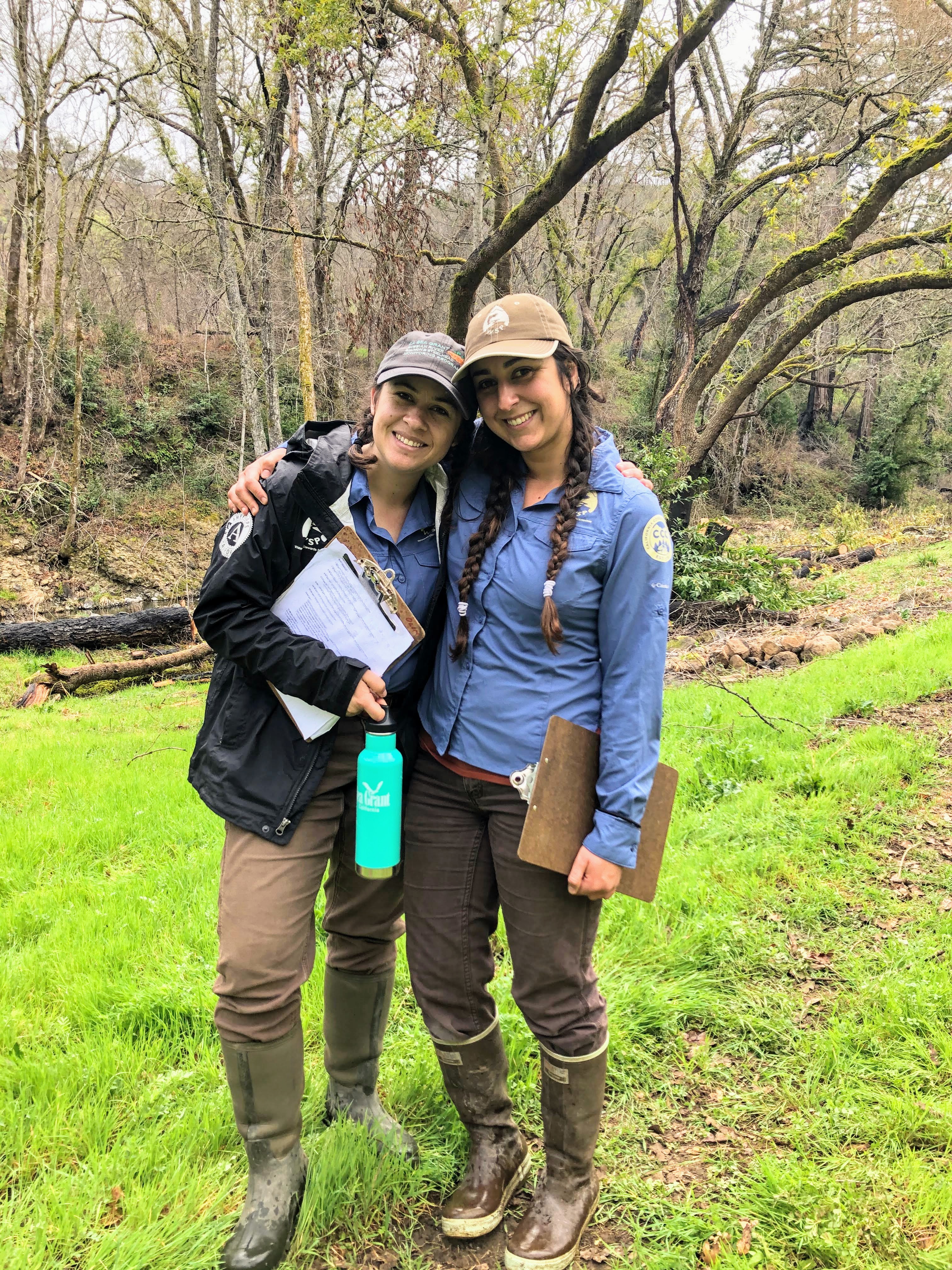 WSP members Adrienne Chenette and Shayda Abidi placed at California Sea Grant Russian River Salmon & Steelhead Monitoring Program.