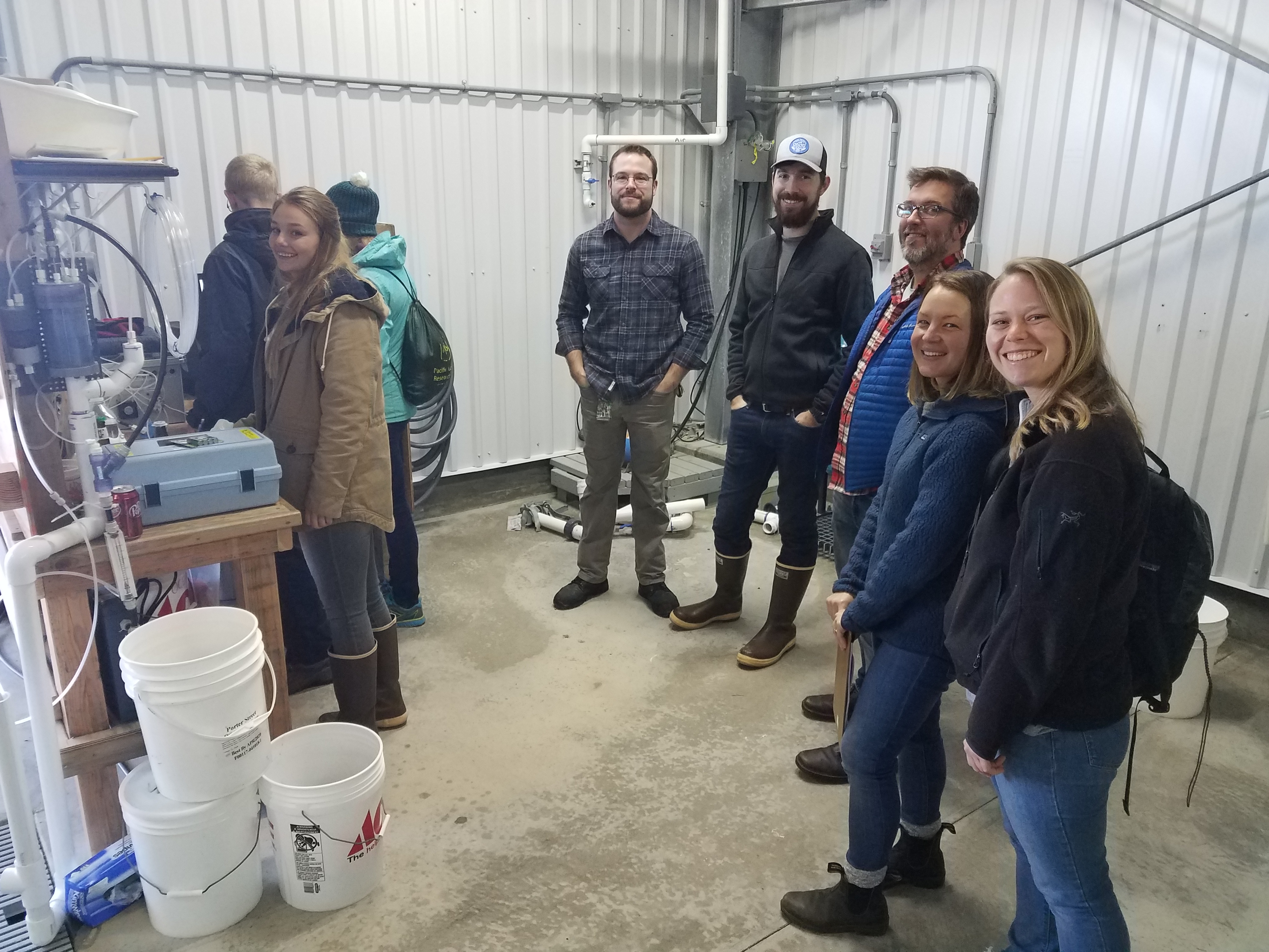 Training sessions for the Burke-o-Lator at the Hog Island Oyster Company. Photo Credit: Joe Tyburczy