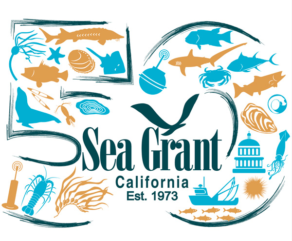 Sea Grant 50th Anniversary logo with color accents