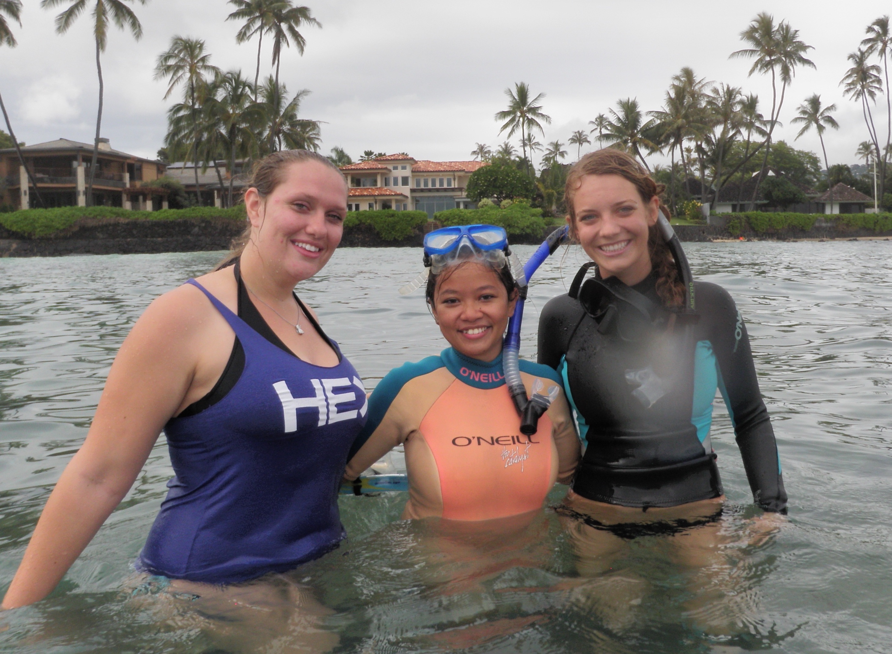 Flo in the field with two University of Hawai’i undergraduates who helped Flo with her with her field work.