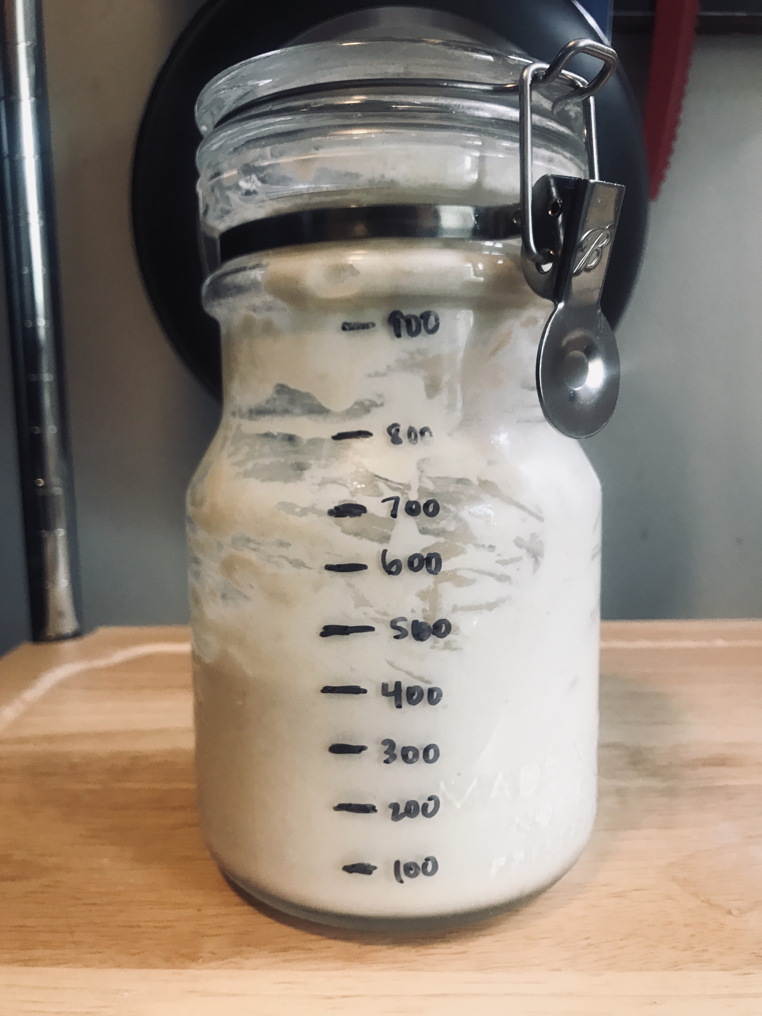 My sourdough starter that is over two years old and made the cross-country move with me.