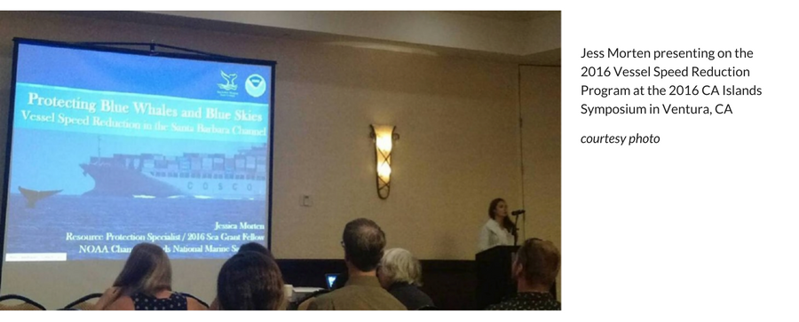Presenting on the 2016 Vessel Speed Reduction Program at the 2016 CA Islands Symposium in Ventura, CA