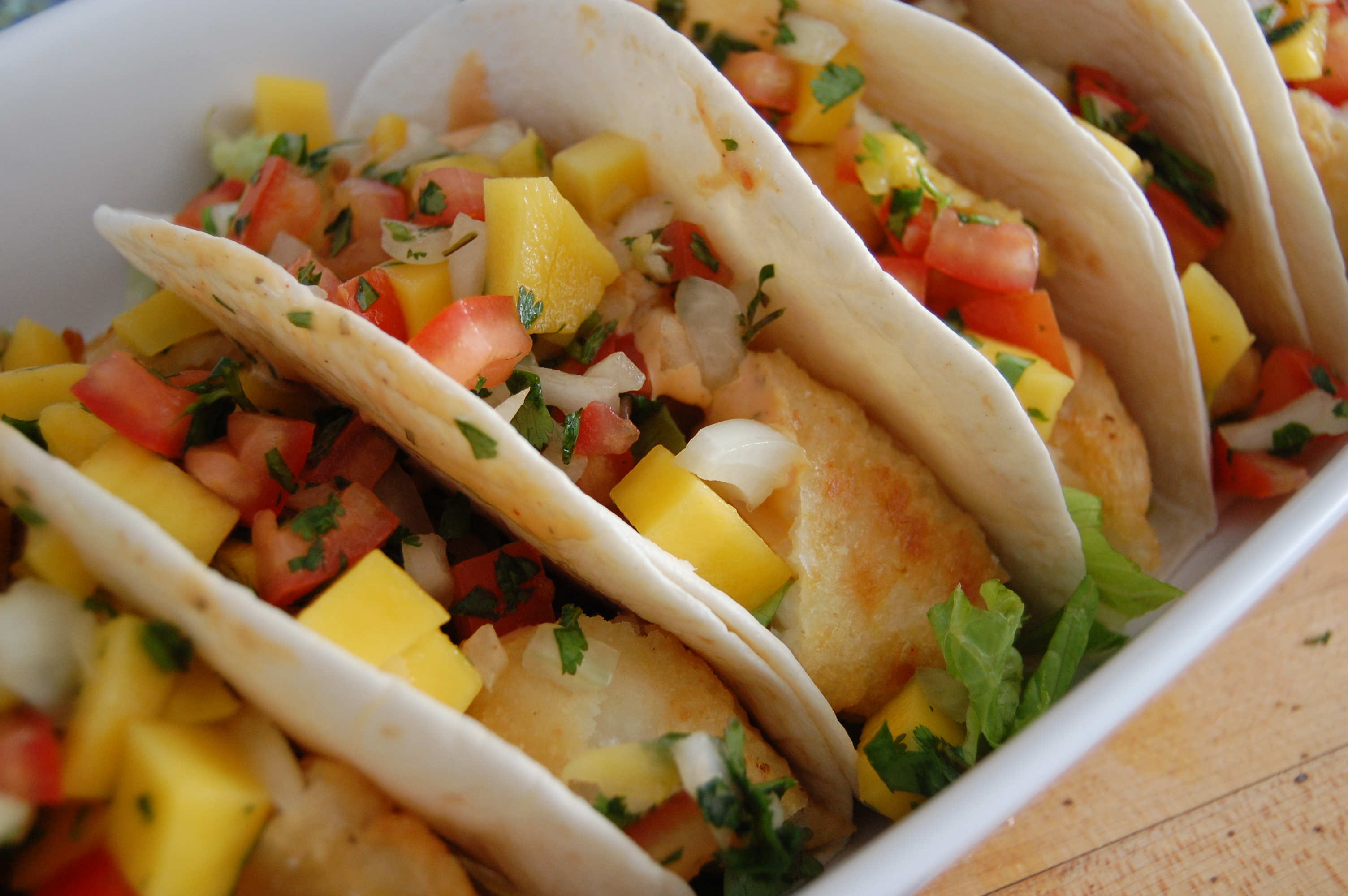 jpellgen/flickr fish tacos with mango salsa