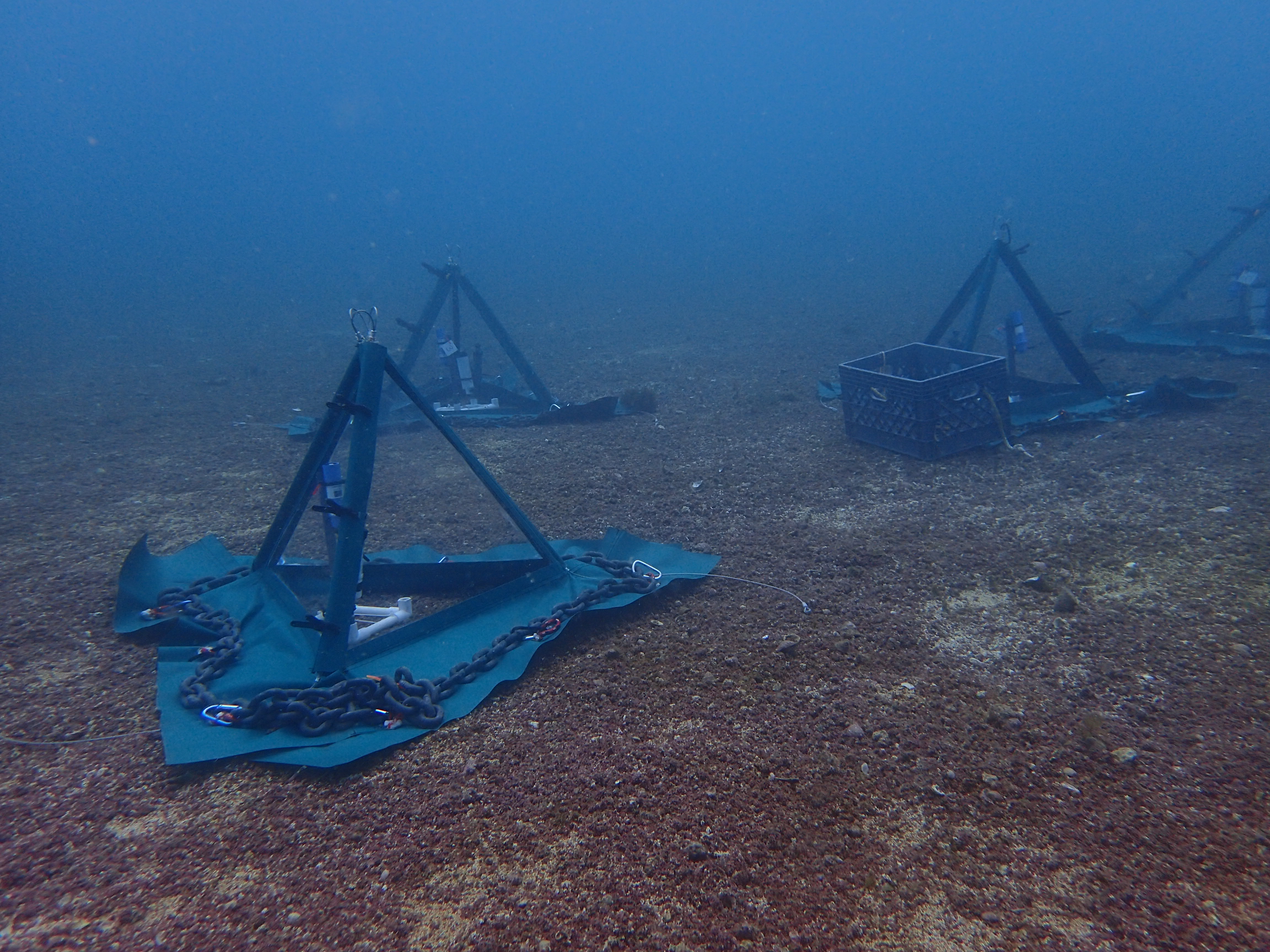 triantular chambers on the ocean floor