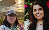 Photo of two new NOAA Coastal Management Fellows, Nayre Herrera and Robyn Norman