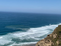 Aerial shot of a rip current