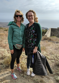 Me with Commissioner Samantha Murray, with Point Conception in the background, on a training about climate and California’s fisheries.