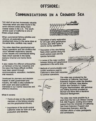 A poster describing the contents of the video.