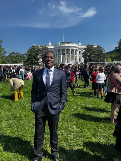 De'Marcus Robinson on White House lawn