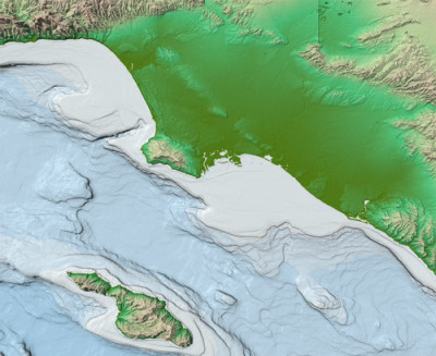 bathymetry map of los angeles basin