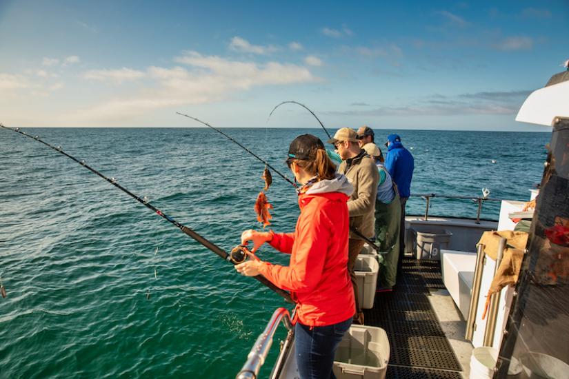 Volunteer anglers fishing in the Ano Nuevo SMR. Photo credit: Steve Martarano
