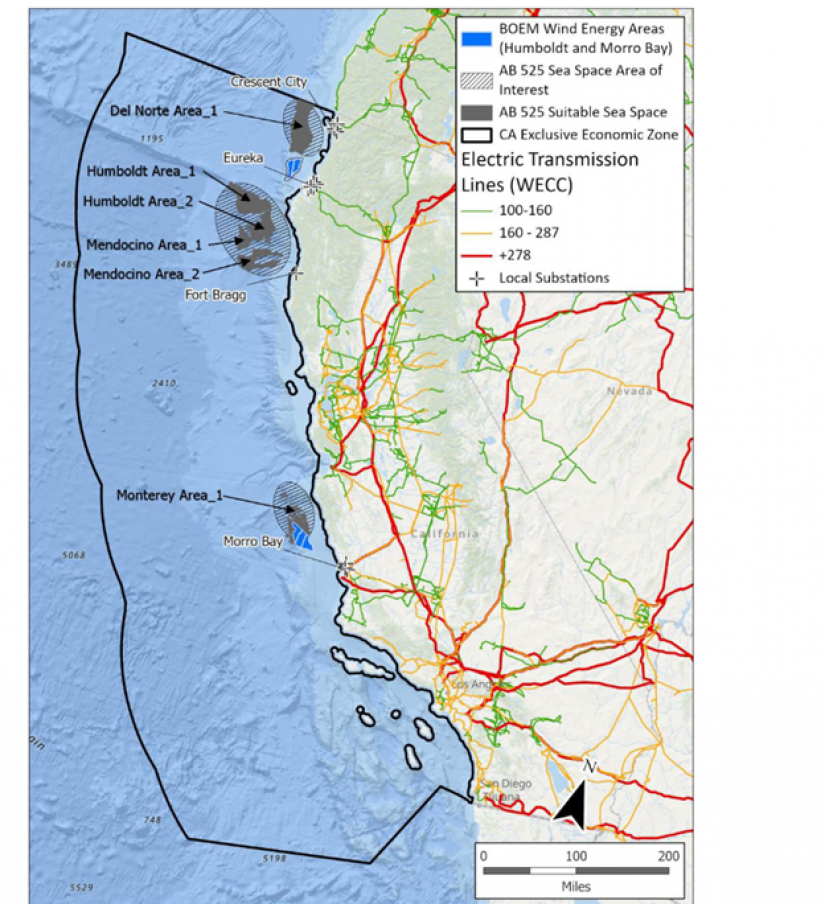 Offshore wind areas of interest