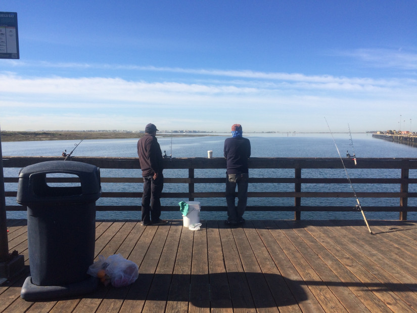 Pepper Park pier on a Saturday morning in January