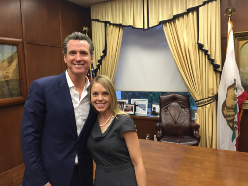 Alicia Amerson and Governor Gavin Newsom