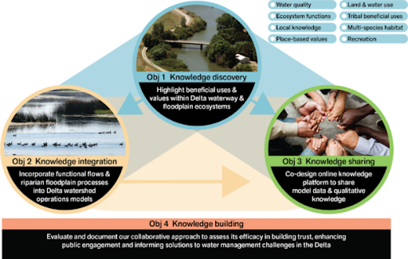 Project Objectives for Advancing a collaborator for equitable stewardship of the Delta watershed