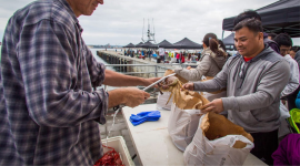 The seafood market is one of the many social, economic, and cultural benefits that we receive from California’s oceans. Photo credit: Jason Houston.