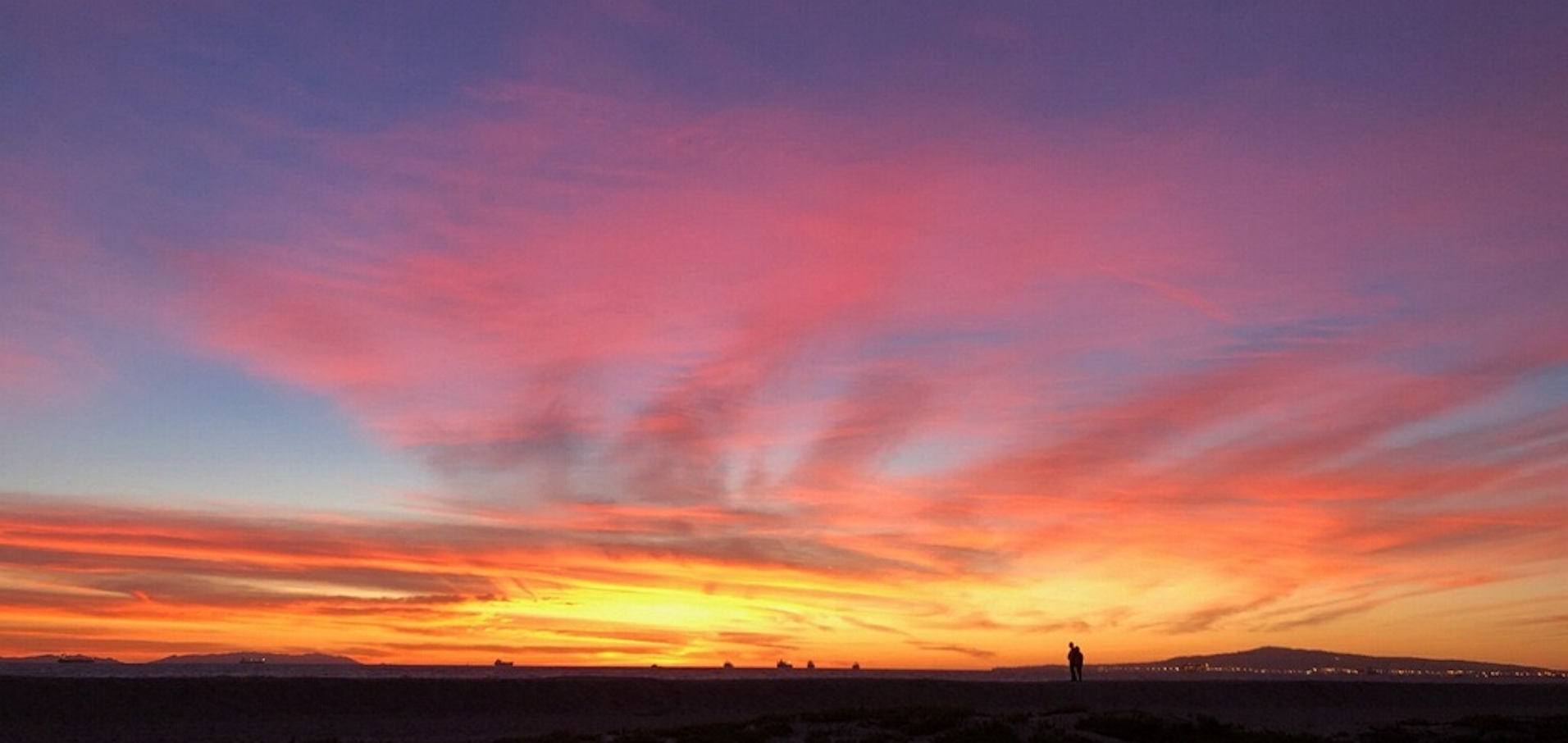 A sunset over Sunset Beach in Huntington Beach, CA. Image courtesy of project interviewees.